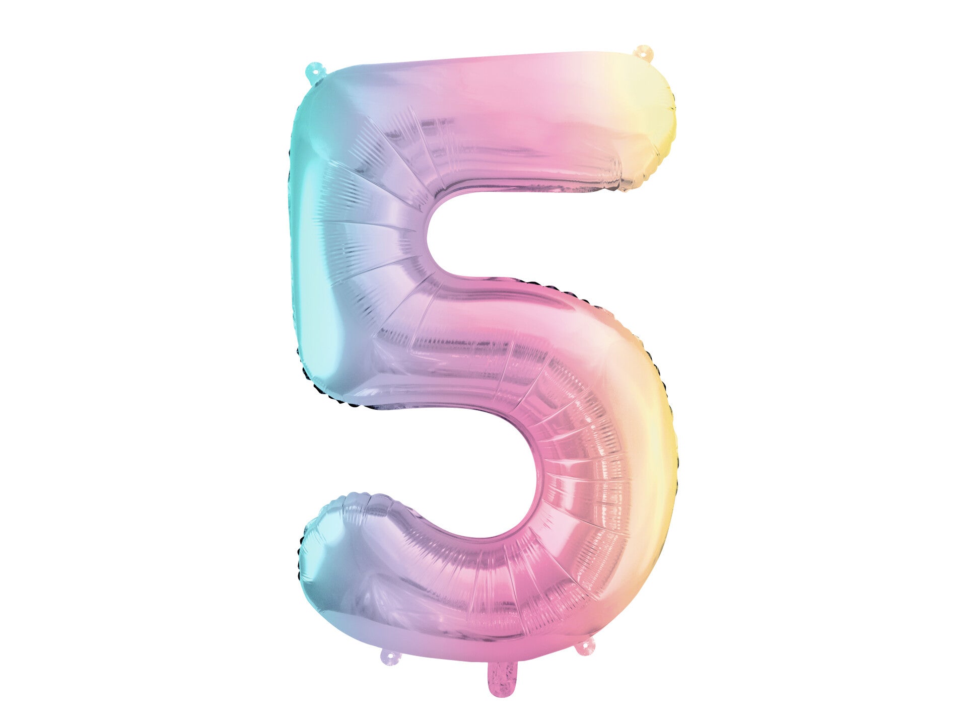 Numerofoliopallo ”5”, 86 cm, pastellisateenkaari