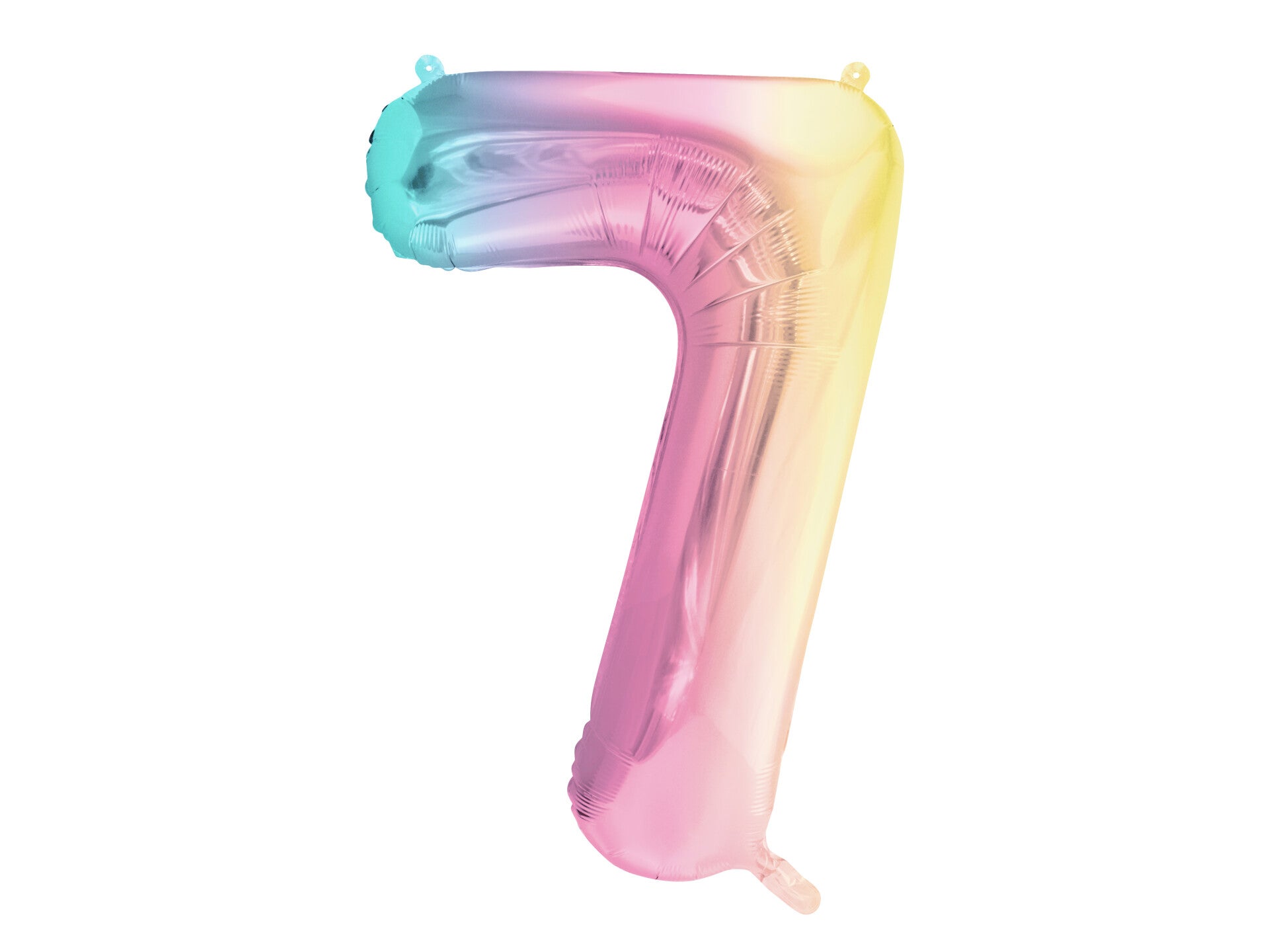 Numerofoliopallo ”7”, 86 cm, pastellisateenkaari