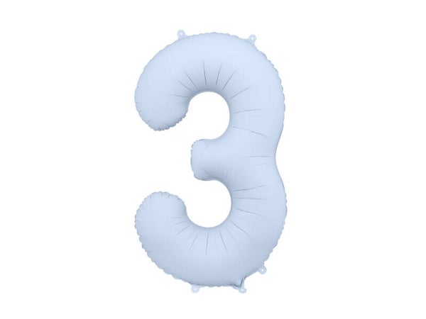Numerofoliopallo ”3”, 86 cm, Misty blue