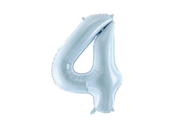 Numerofoliopallo ”4”, 72 cm, vaaleansininen