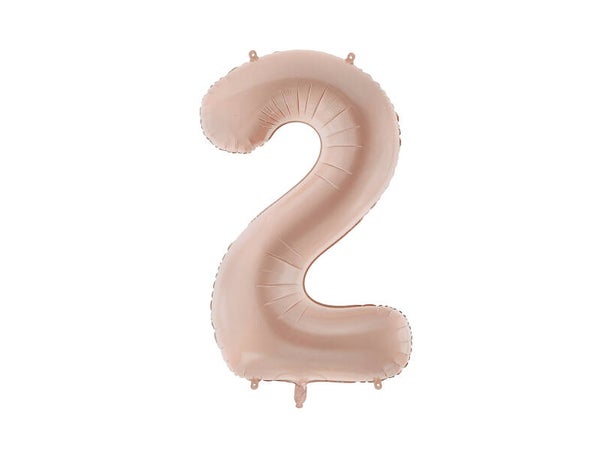Numerofoliopallo ”2”, 72 cm, tumma beige