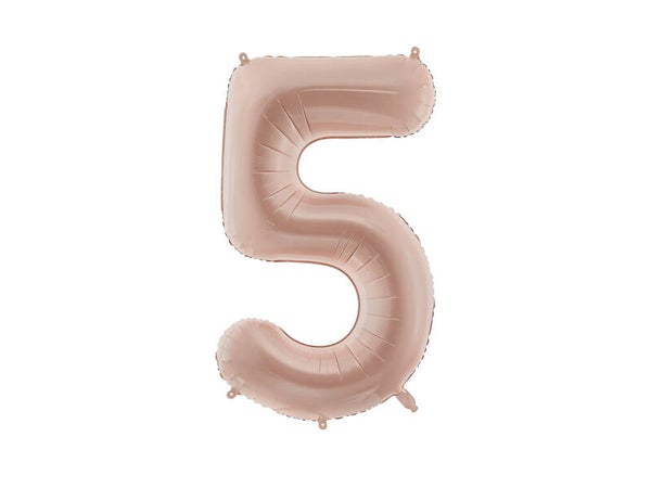 Numerofoliopallo ”5”, 72 cm, tumma beige