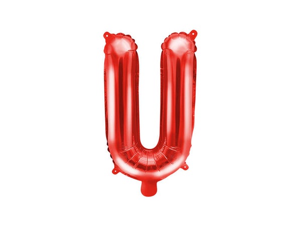 Folioilmapallo kirjain U – Punainen, 35 cm