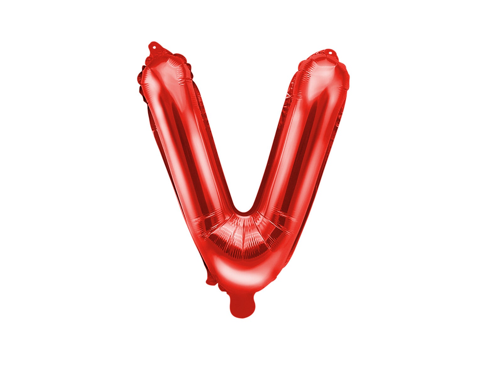 Foliopallo kirjain "V", punainen, 35 cm