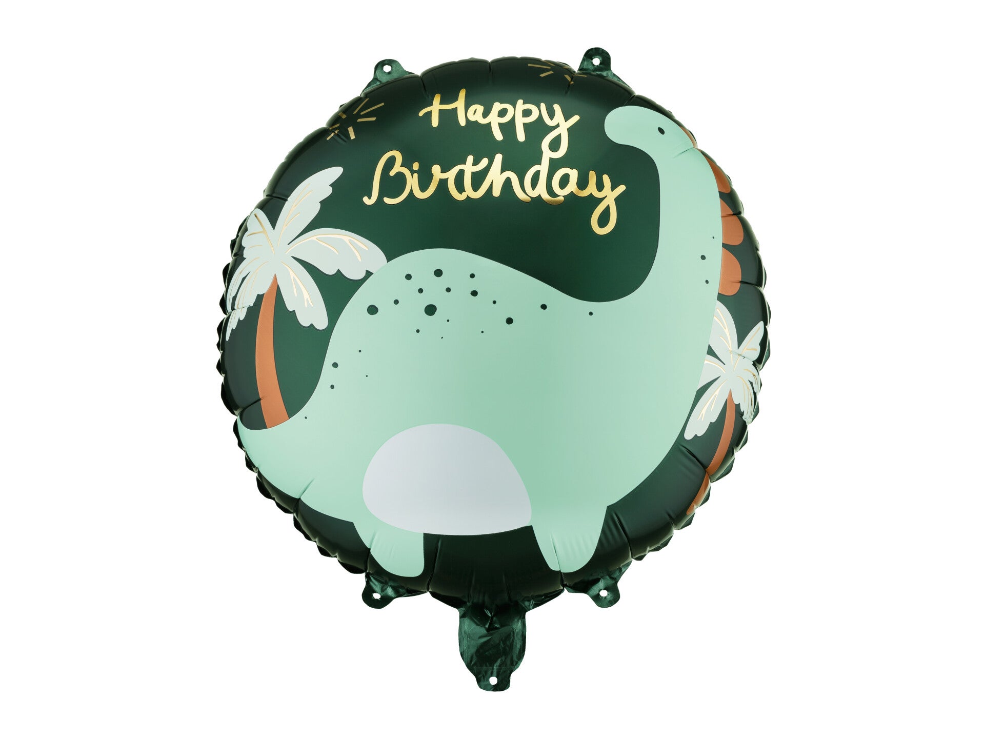 Pyöreä foliopallo Brontosaurus Happy Birthday, 35 x 35 cm