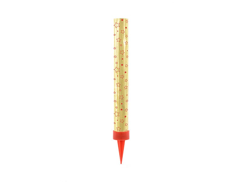 Suihkukynttilät – Kulta/tähdet, 12 cm, 4 kpl