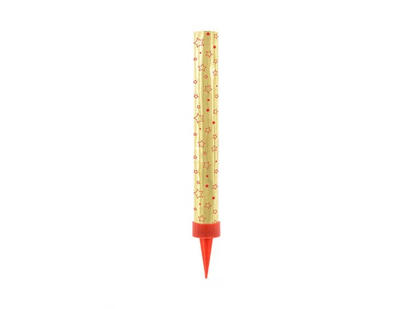 Suihkukynttilät – Kulta/tähdet, 12 cm, 4 kpl