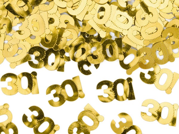Metallikonfetti 30 vuotta kulta 15 g