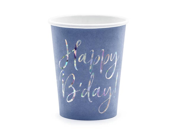 Paperimukit Happy B'day!, tummansininen, 220 ml