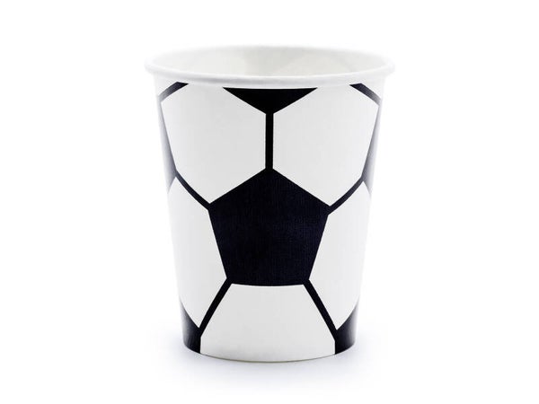 Pahvimukit Football, 260 ml, värilajitelma