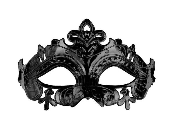 Karnevaalinaamio – Musta, 17 × 9 cm