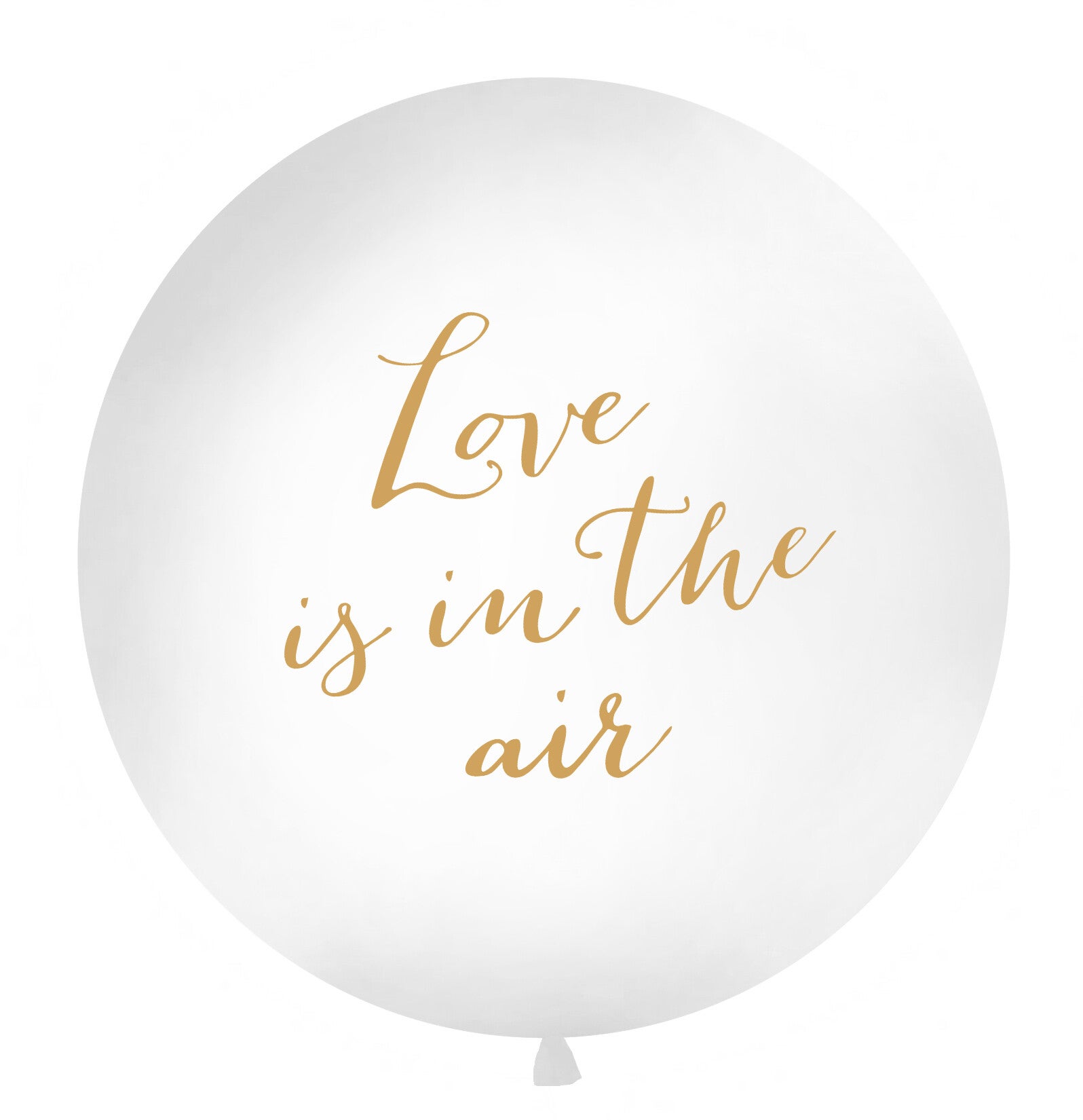 Jätti-ilmapallo Love is in the Air valkoinen-kulta 100 cm