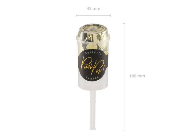Konfettitykki Push Pop kulta
