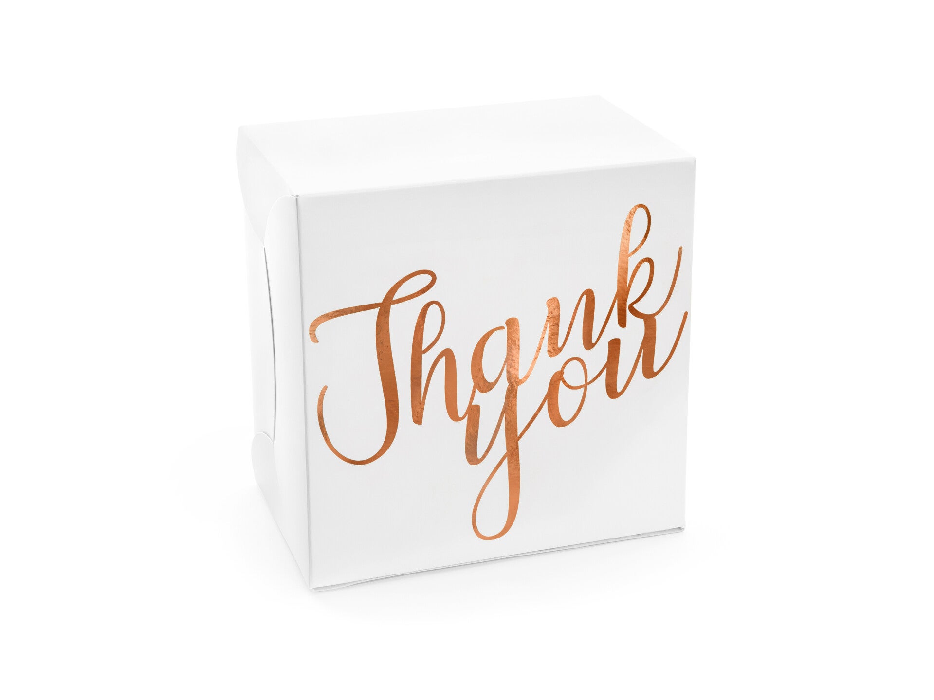 Koristeelliset kakkurasiat – Thank You, ruusukulta, 14 × 8,5 × 14 cm