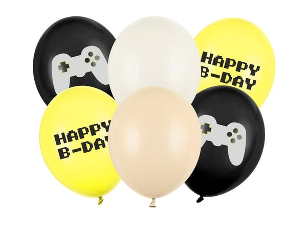 Ilmapallot Happy B-day – Värimix, 30 cm, 6 kpl