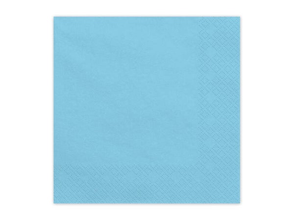 Paperiservetit – Vaaleansininen, 33 × 33 cm, 20 kpl