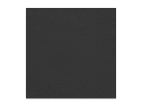 Paperiservetit – Musta, 33 × 33 cm, 20 kpl