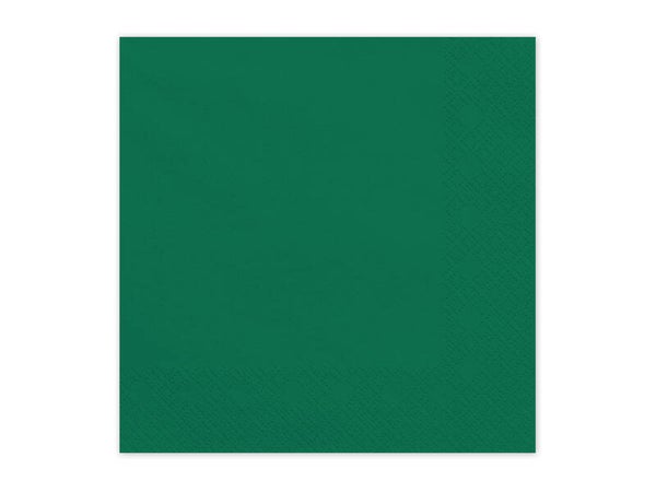 Paperiservetit – Tummanvihreä, 33 × 33 cm, 20 kpl