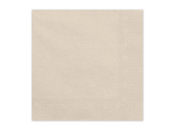 Paperiservetit – Beige, 33 × 33 cm, 20 kpl
