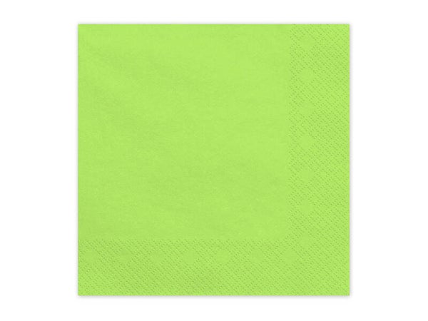 Paperiservetit – Vaaleanvihreä, 33 × 33 cm, 20 kpl