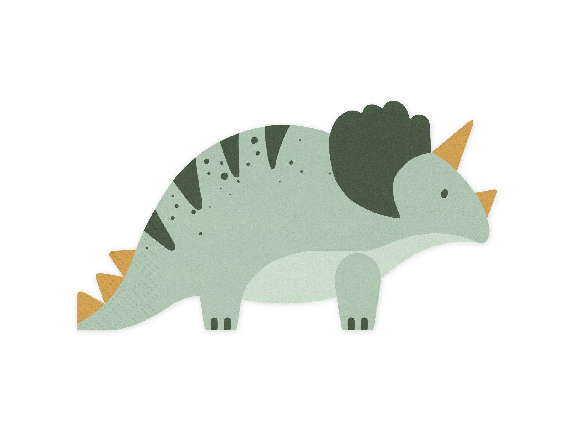 Lautasliinat Triceratops, 18 x 10 cm, värilajitelma