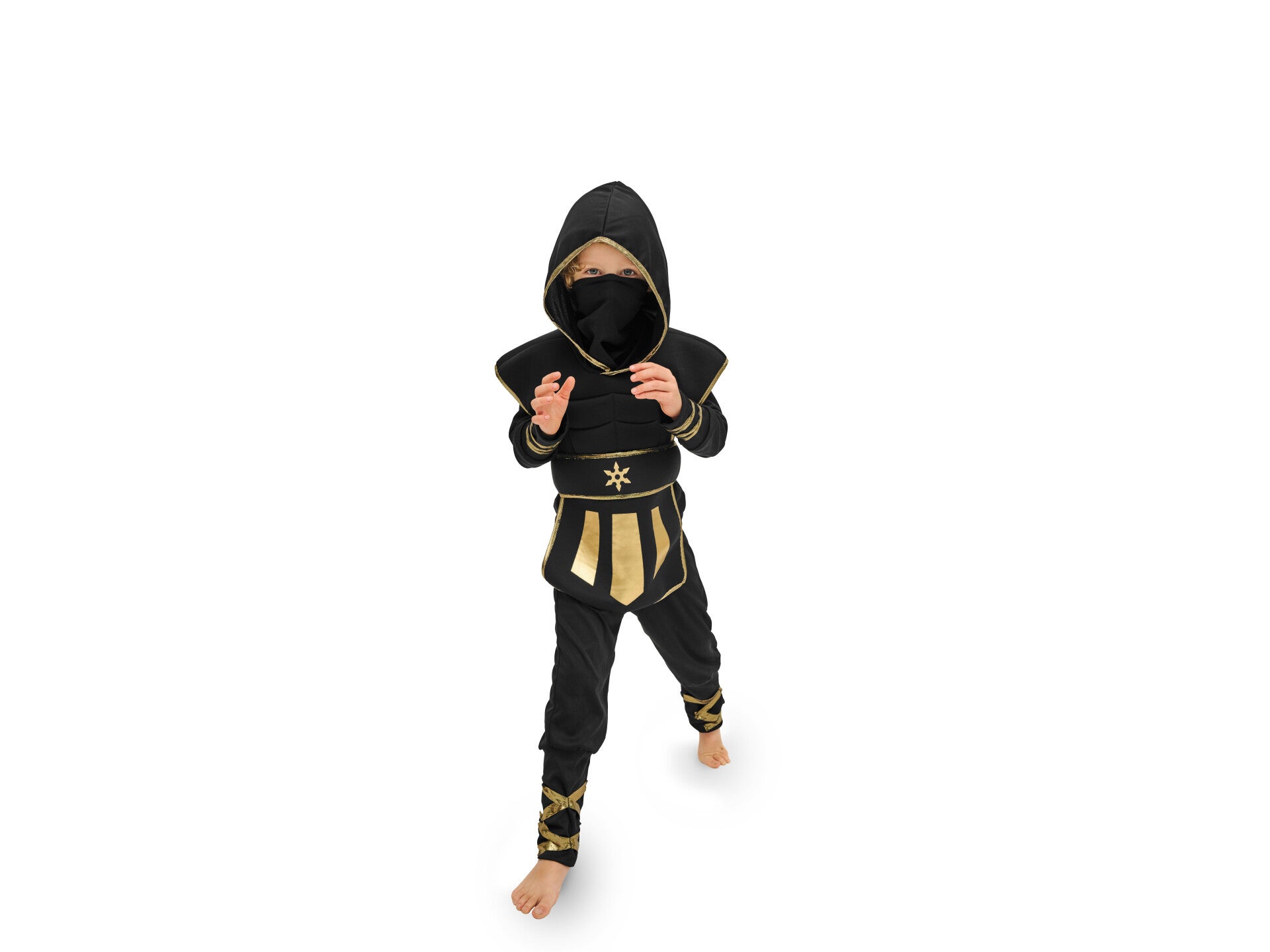 Ninja-asu, musta, koko 116–128 cm