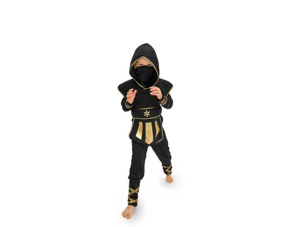 Ninja-asu, musta, koko 116–128 cm
