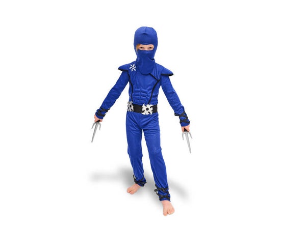 Ninja-asu, sininen, koko 116–128 cm