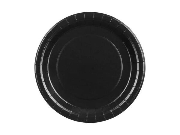 Paperilautaset – Musta, 23 cm, 6 kpl