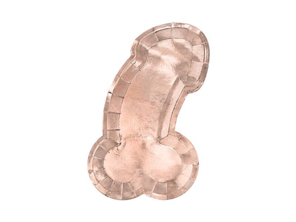 Paperilautaset Same Penis Forever, ruusukulta, 26,5 × 16,5 cm