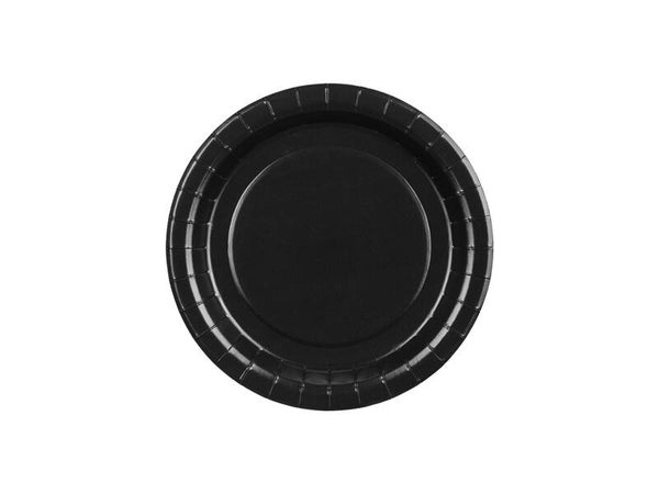Paperilautaset – Musta, 23 cm, 6 kpl
