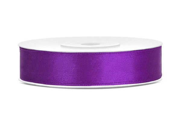 Satiininauha – Violetti, 12 mm × 25 m