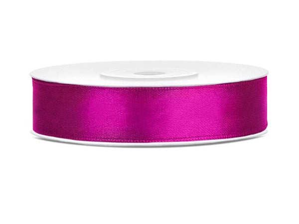 Satiininauha – Fuksia, 12 mm × 25 m