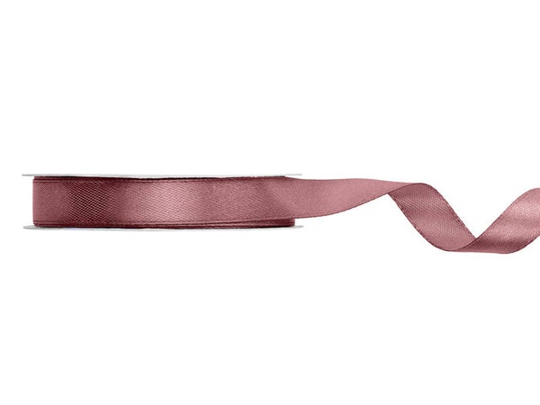 Satiininauha – Tumma dustyrose, 12 mm × 25 m