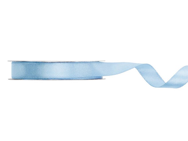 Satiininauha – Vaalea usvansininen, 12 mm × 25 m