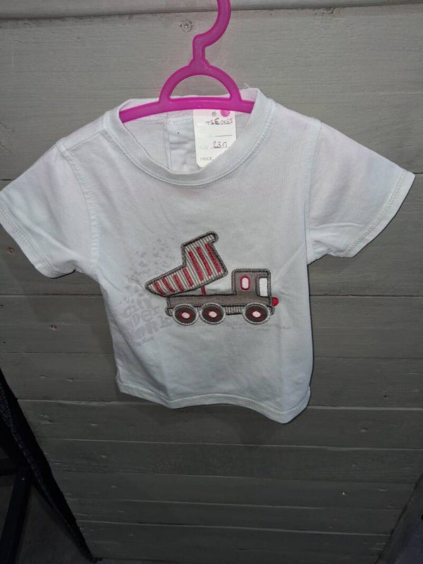 TSE0035 T-shirt blanc garçon 23 mois