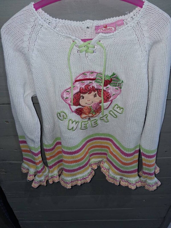PCF0011 Pull fille Charlotte aux fraises 4 ans