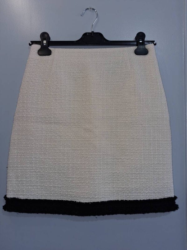 Mini jupe tweed blanche H&M S