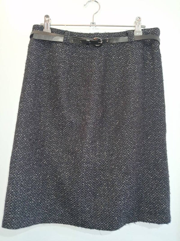 Jupe midi bleue C&A S