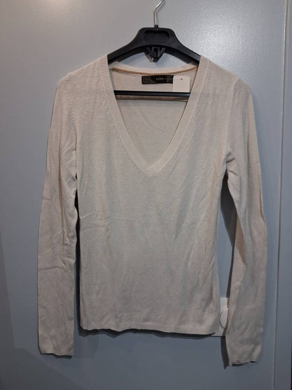 Pull écru femme Zara S