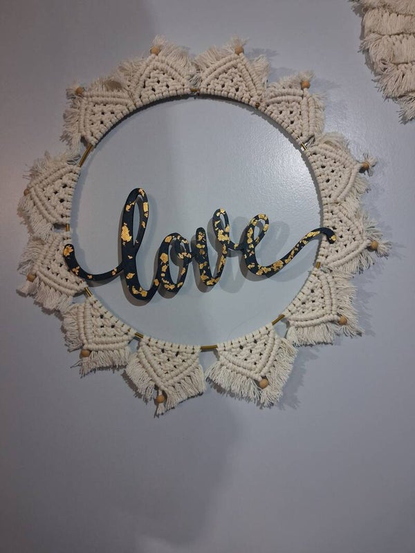 Cercle love macramé