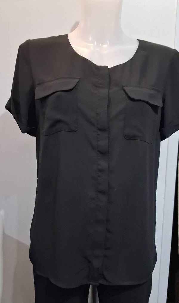 HMH5 Chemisier noir femme Camaïeu 38/40