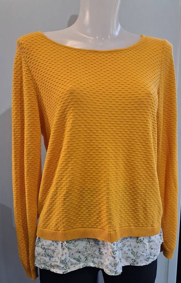 HMH11 Pull jaune femme Cache Cache M/L