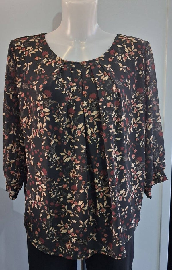 HMH13 Blouse motif automne Actuelle 42/44