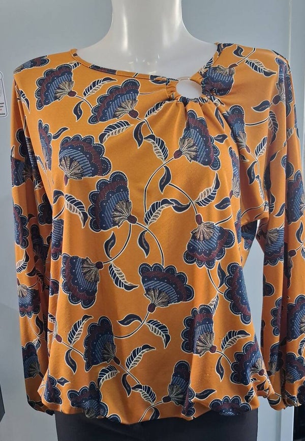 HMH18 Blouse motif fleur femme XL