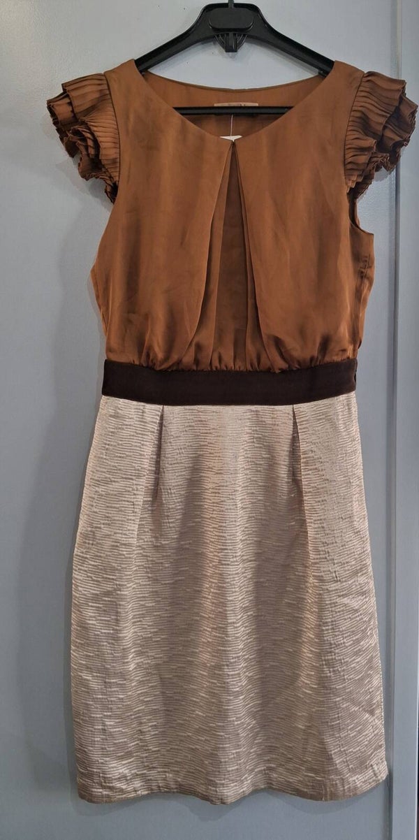 Robe marron et dorée femme Manoukian S
