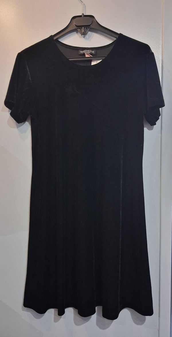 Robe noire velours Impressions XL