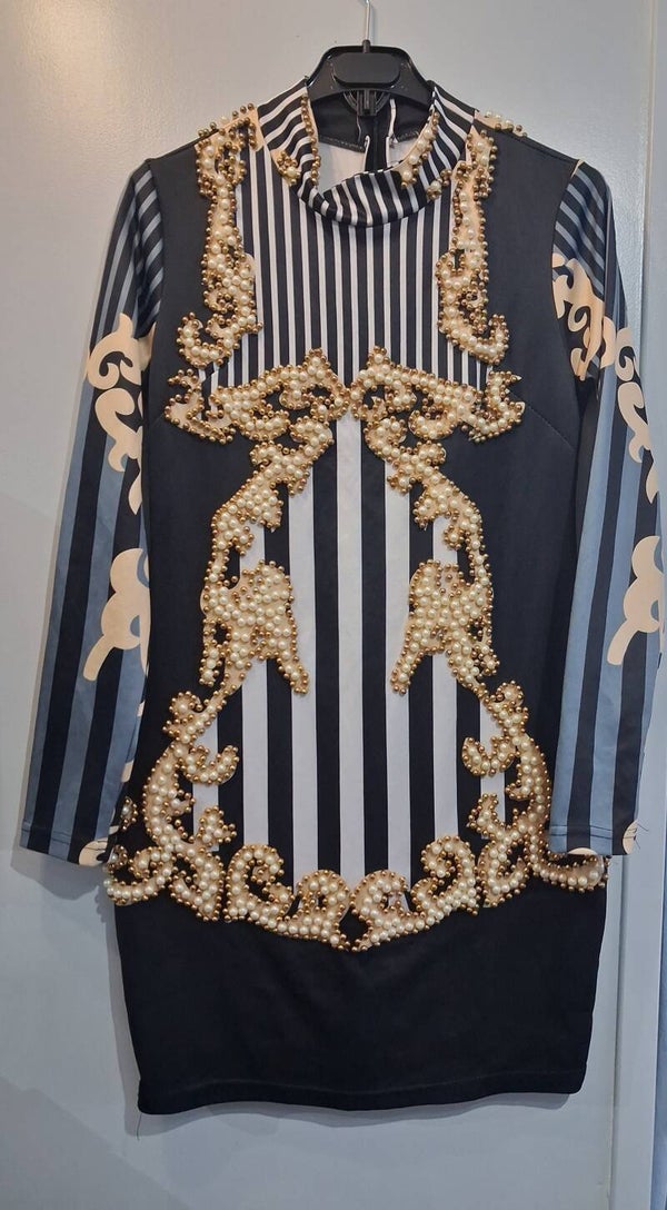 Robe moulante perles XL