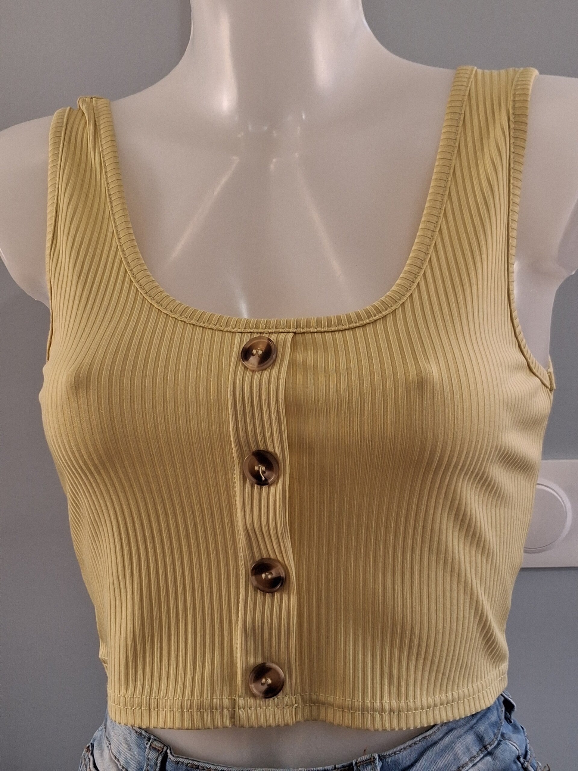 BL2 Top jaune vert Romwe M