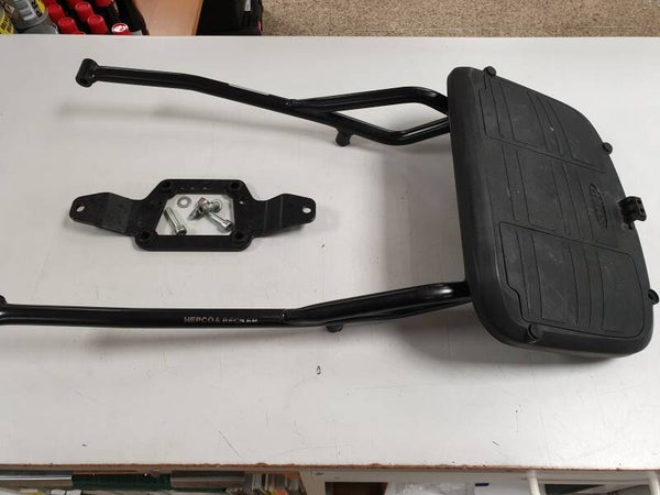 Achterdrager, plaat en topkoffer